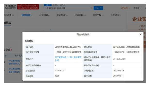 滬江網(wǎng)約257萬(wàn)股權(quán)遭凍結(jié) 上市已經(jīng)失敗？
