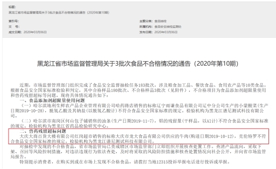 曝光！大慶大商紅崗超市牛肉抽檢不合格 為大商股份子公司